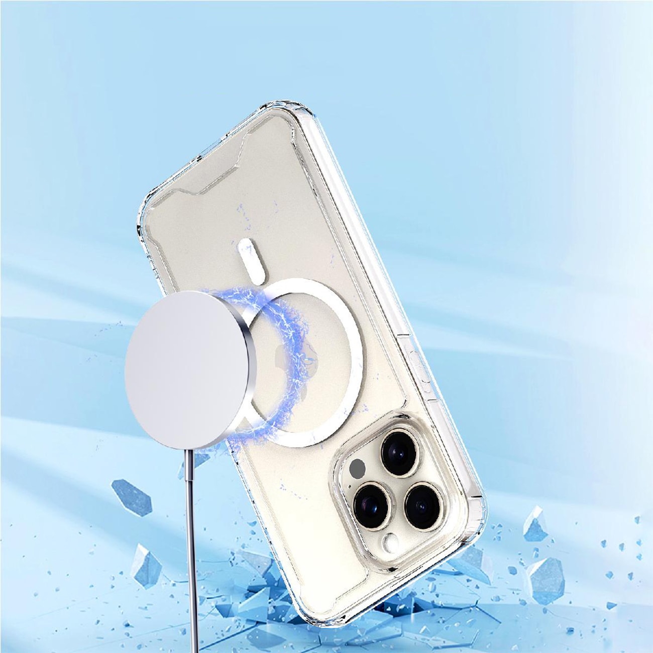 MagSafe-etui med klart hjørne for iPhone 16 Pro Max - klart