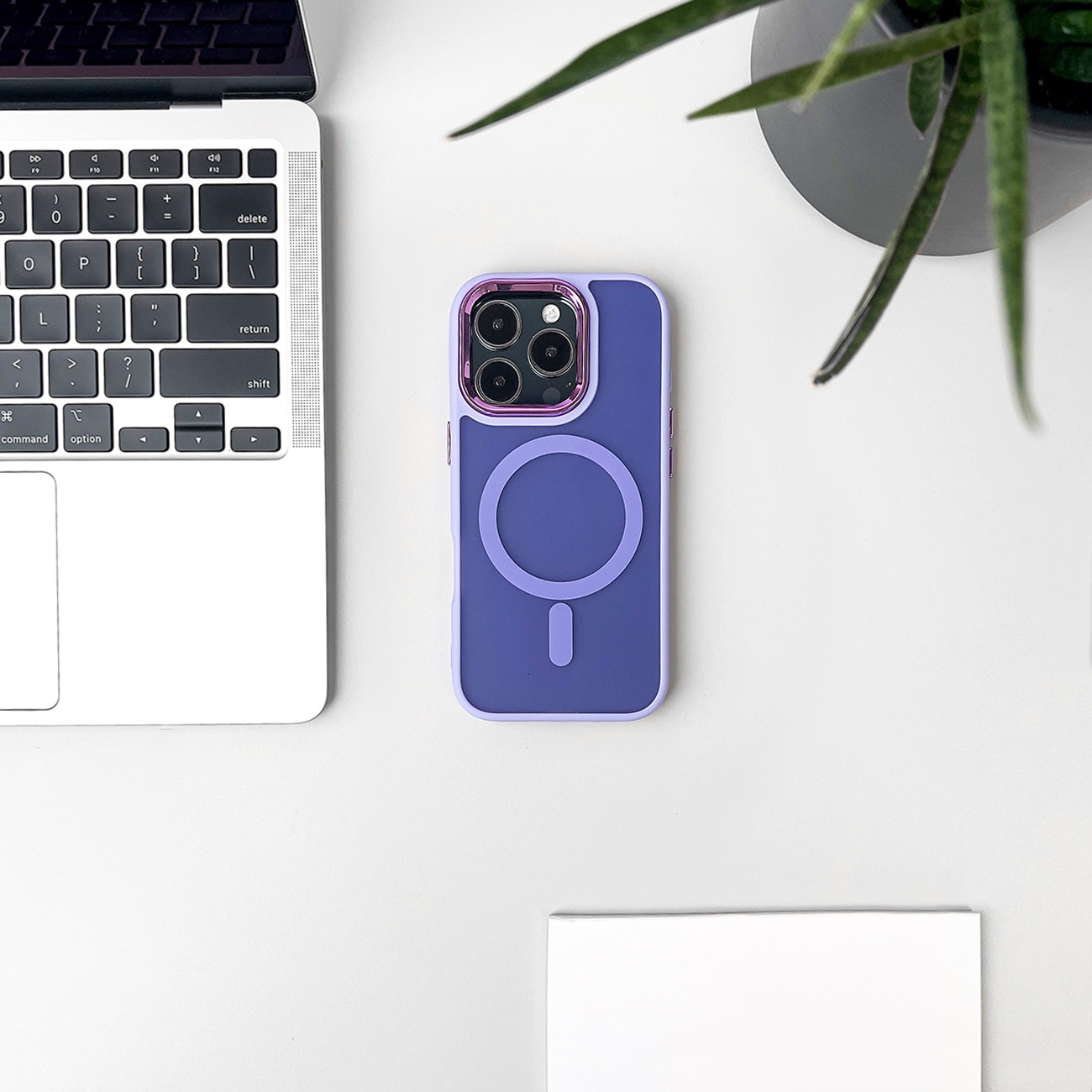 Magnetic Collection MagSafe iPhone 16 Pro Max-etui - lilla