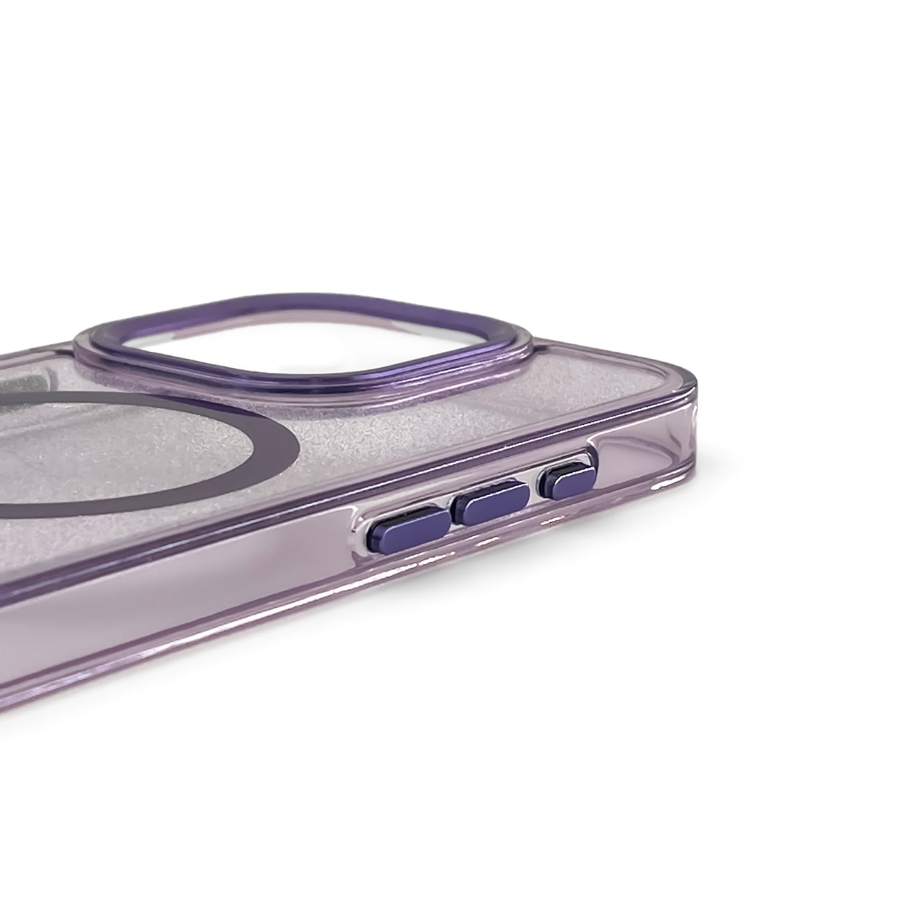 Glitteretui MagSafe for iPhone 16 Pro Max - lilla med glitter