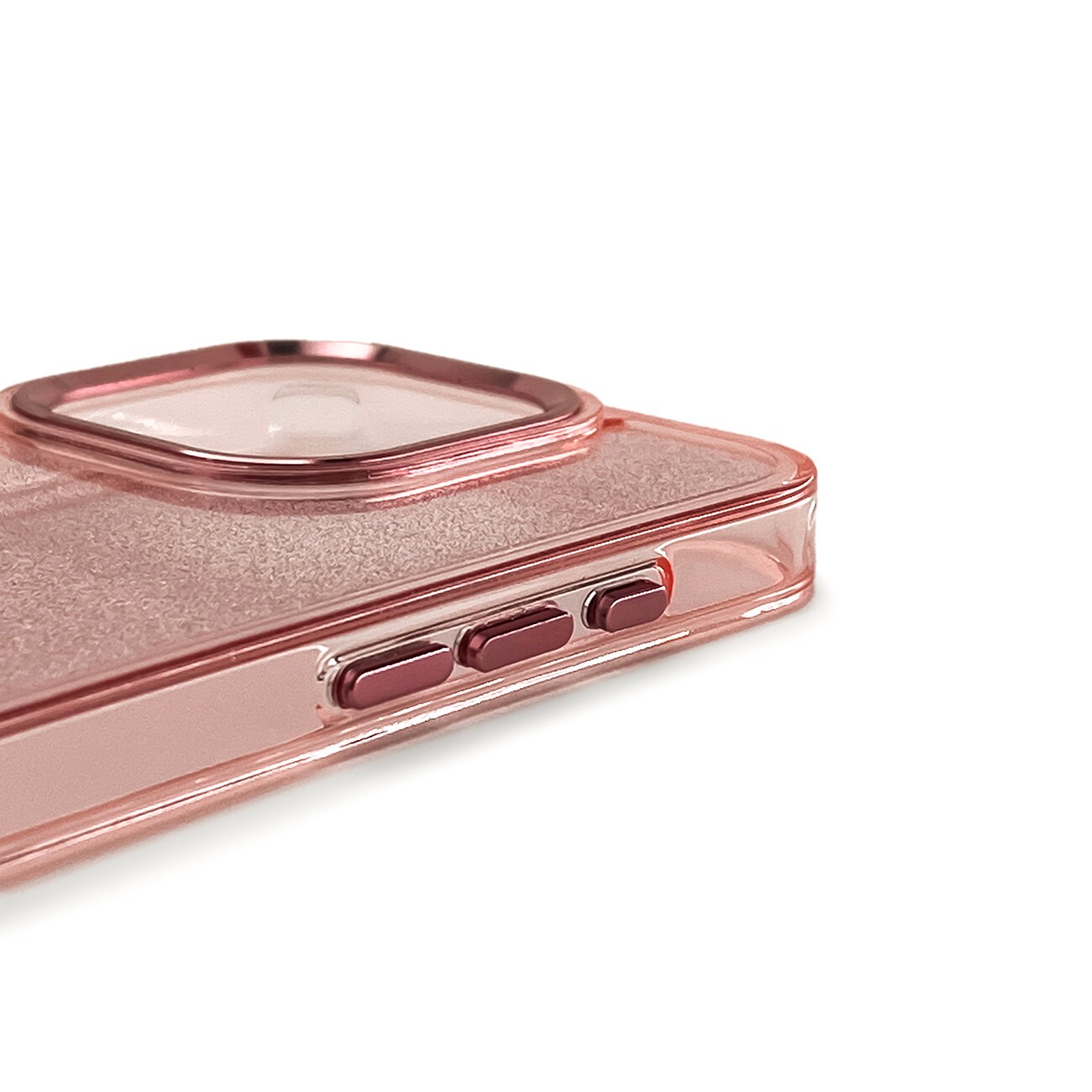 Glitterveske til iPhone 16 Pro - rosa med glitter