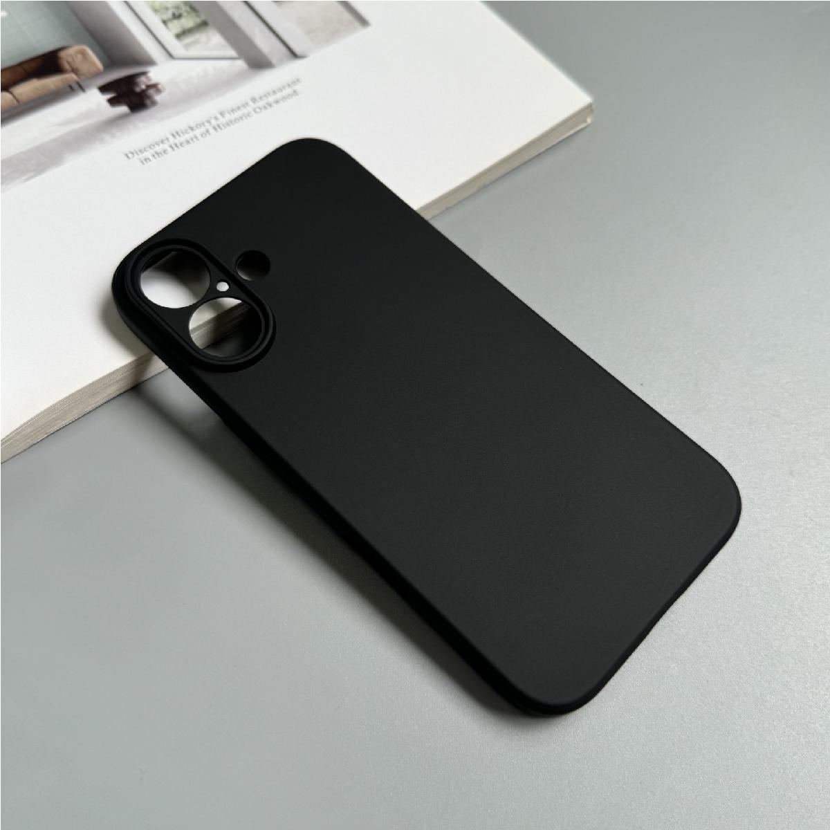 Mykt etui for iPhone 16 Plus - svart