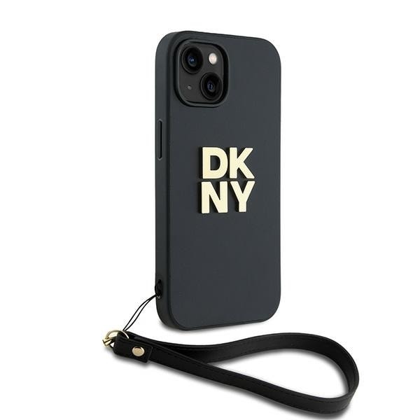 DKNY håndleddsstropp Stock Logo etui for iPhone 14 / 15 / 13 - svart