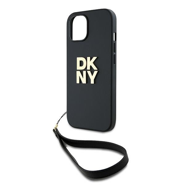 DKNY håndleddsstropp Stock Logo etui for iPhone 14 / 15 / 13 - svart