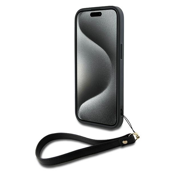 DKNY håndleddsstropp Stock Logo etui for iPhone 14 / 15 / 13 - svart
