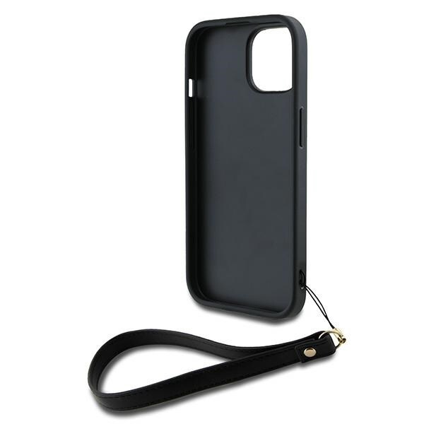 DKNY håndleddsstropp Stock Logo etui for iPhone 15 / 14 / 13 - svart