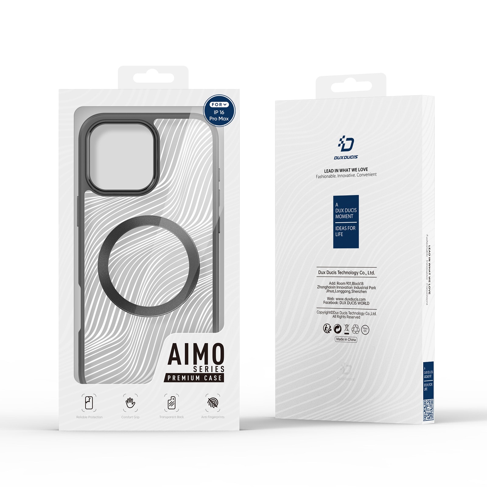 Dux Ducis Aimo Mag-etui med MagSafe for iPhone 16 Pro Max - svart