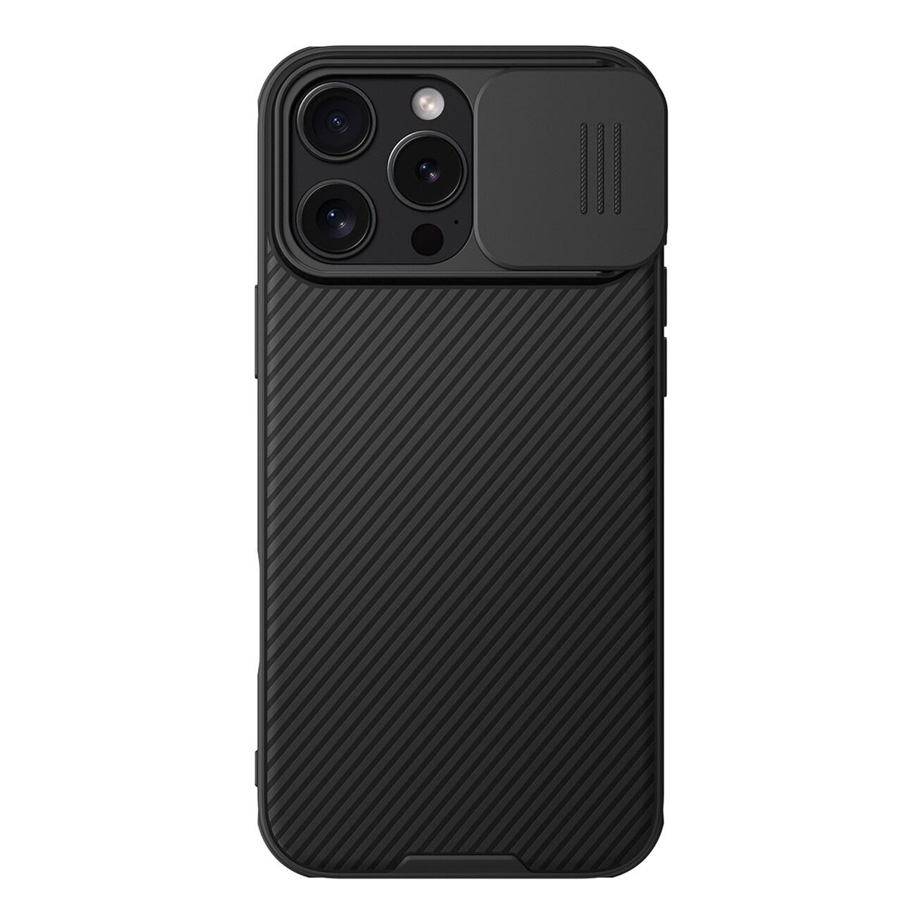 Nillkin CamShield Pro-etui for iPhone 16 Pro Max med kameradeksel - svart