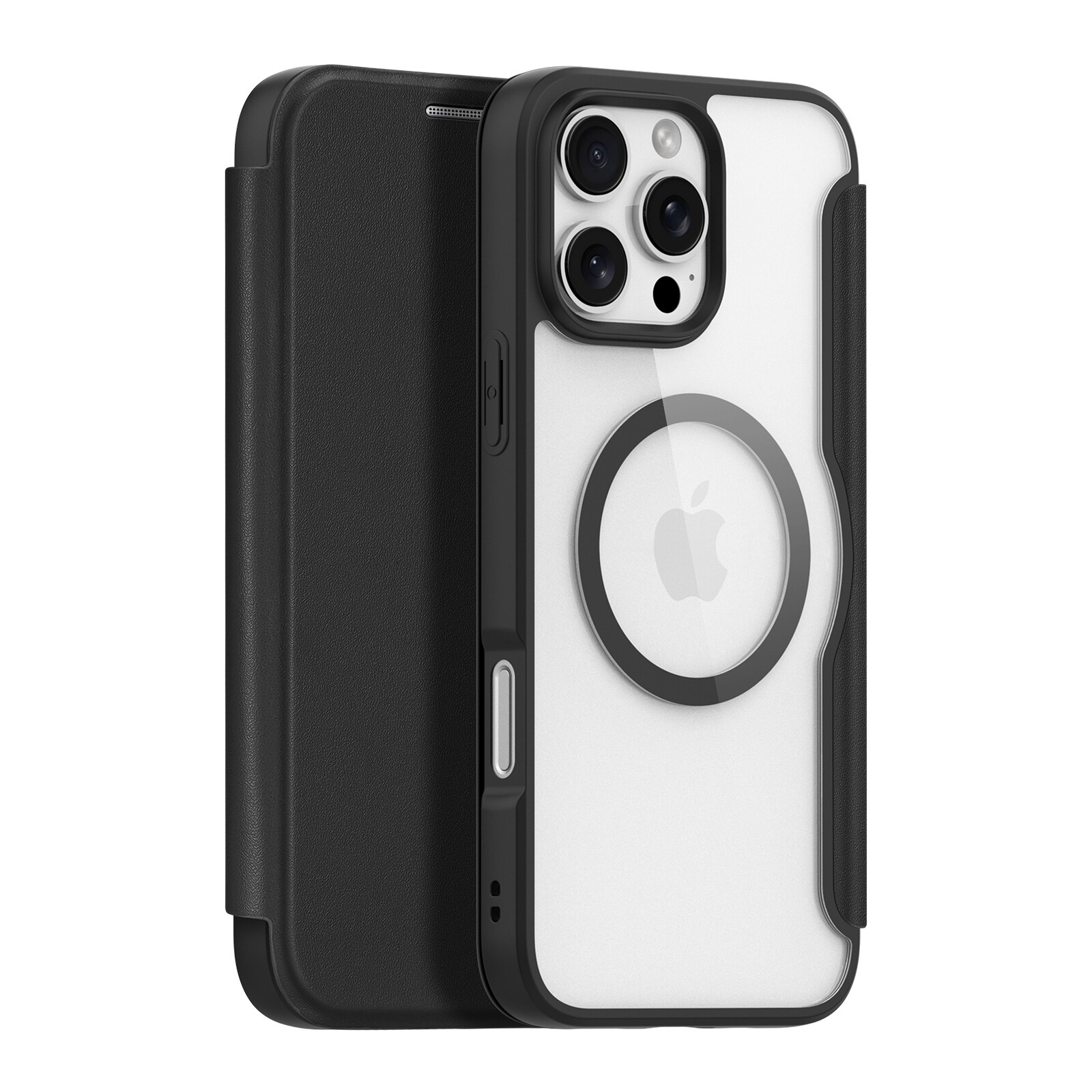 Dux Ducis Skin X Pro-etui for iPhone 16 Pro Max med MagSafe og Flip - Svart