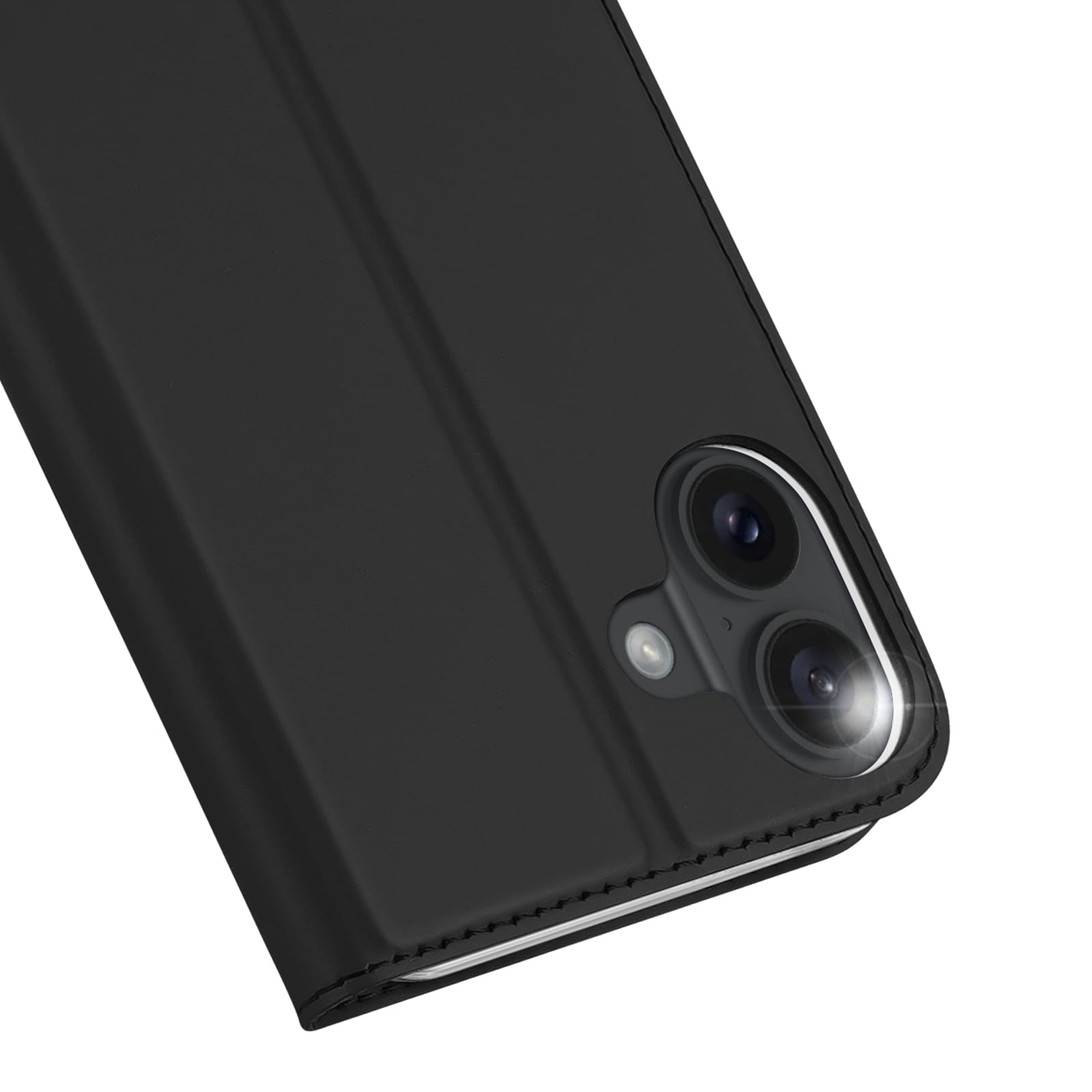 Dux Ducis Skin Pro iPhone 16 Plus-etui med klaff og kortspor - svart