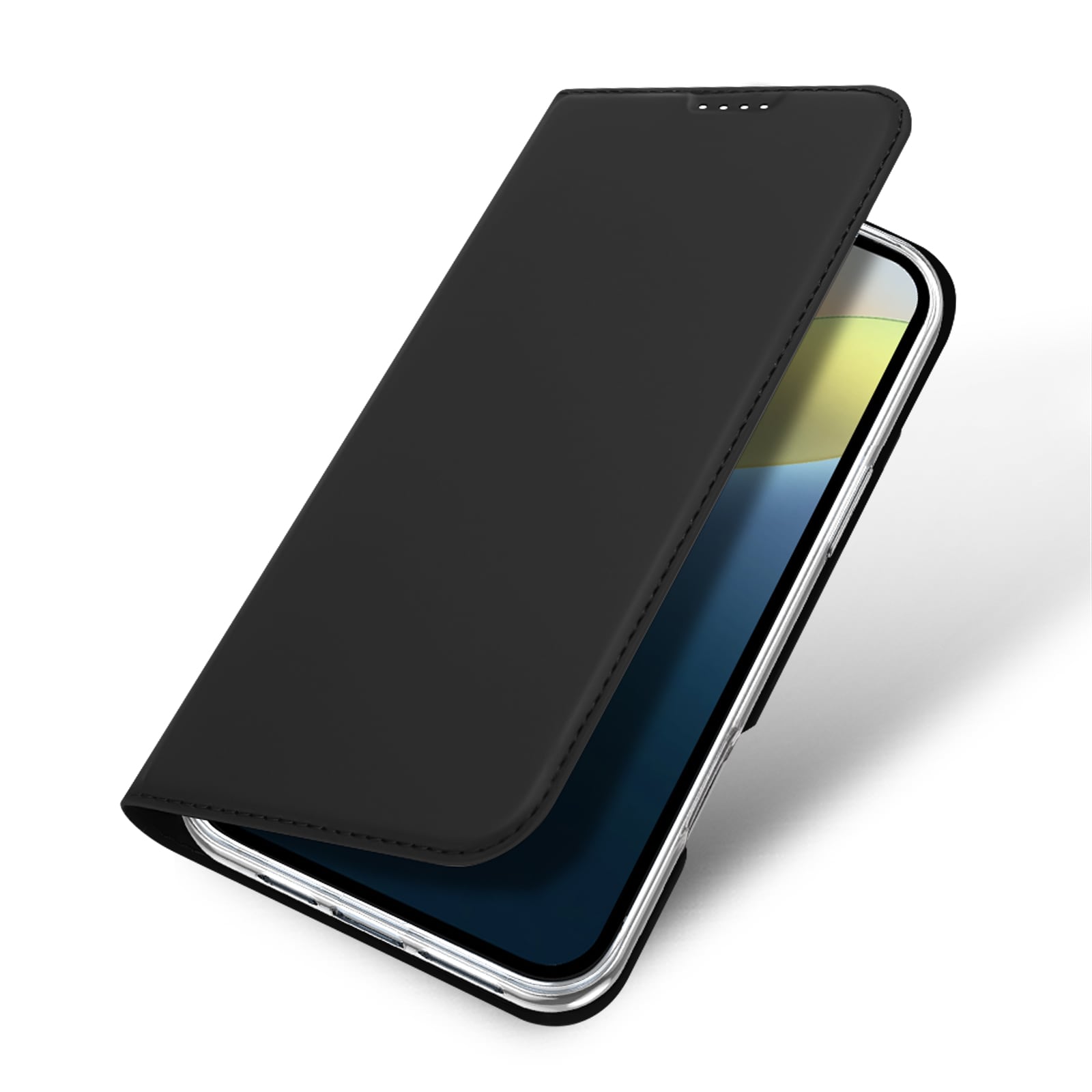 Dux Ducis Skin Pro iPhone 16 Plus-etui med klaff og kortspor - svart