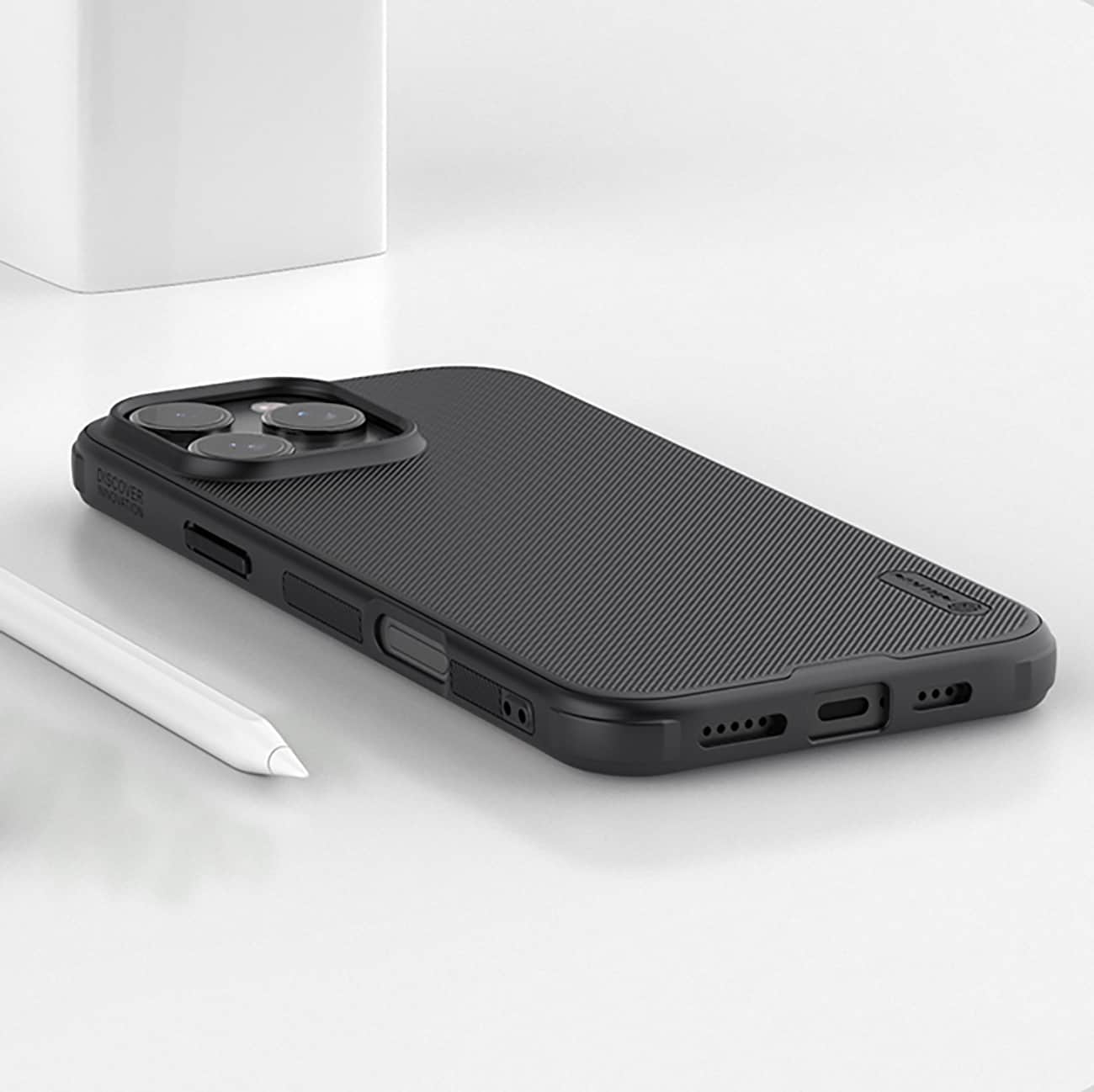 Nillkin Super Frosted Shield Pro-etui for iPhone 16 Pro - svart