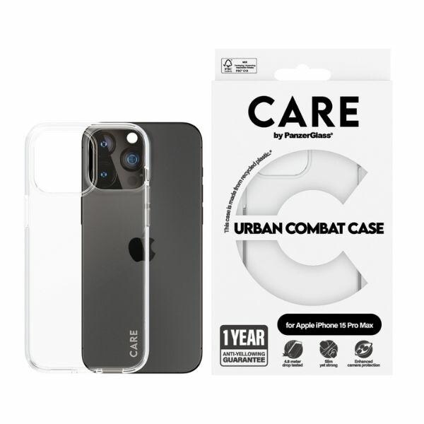 CARE by PanzerGlass Urban Combat-etui for iPhone 15 Pro Max - Klar