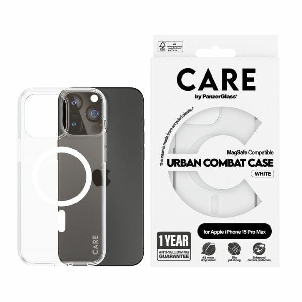 CARE by PanzerGlass Urban Combat Case MagSafe for iPhone 15 Pro Max - Hvit