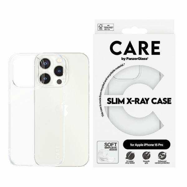 CARE by PanzerGlass Slim X-Ray-etui for iPhone 15 Pro - Klar