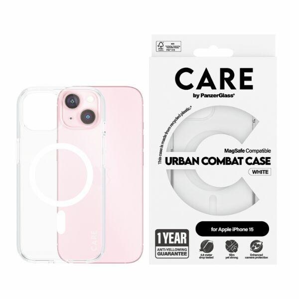 CARE by PanzerGlass Urban Combat Case MagSafe for iPhone 15 - Hvit