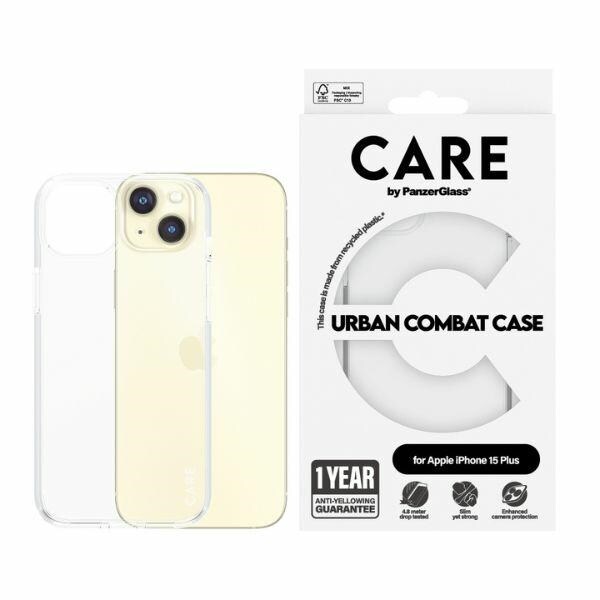 CARE by PanzerGlass Urban Combat-etui for iPhone 15 Plus - Klar