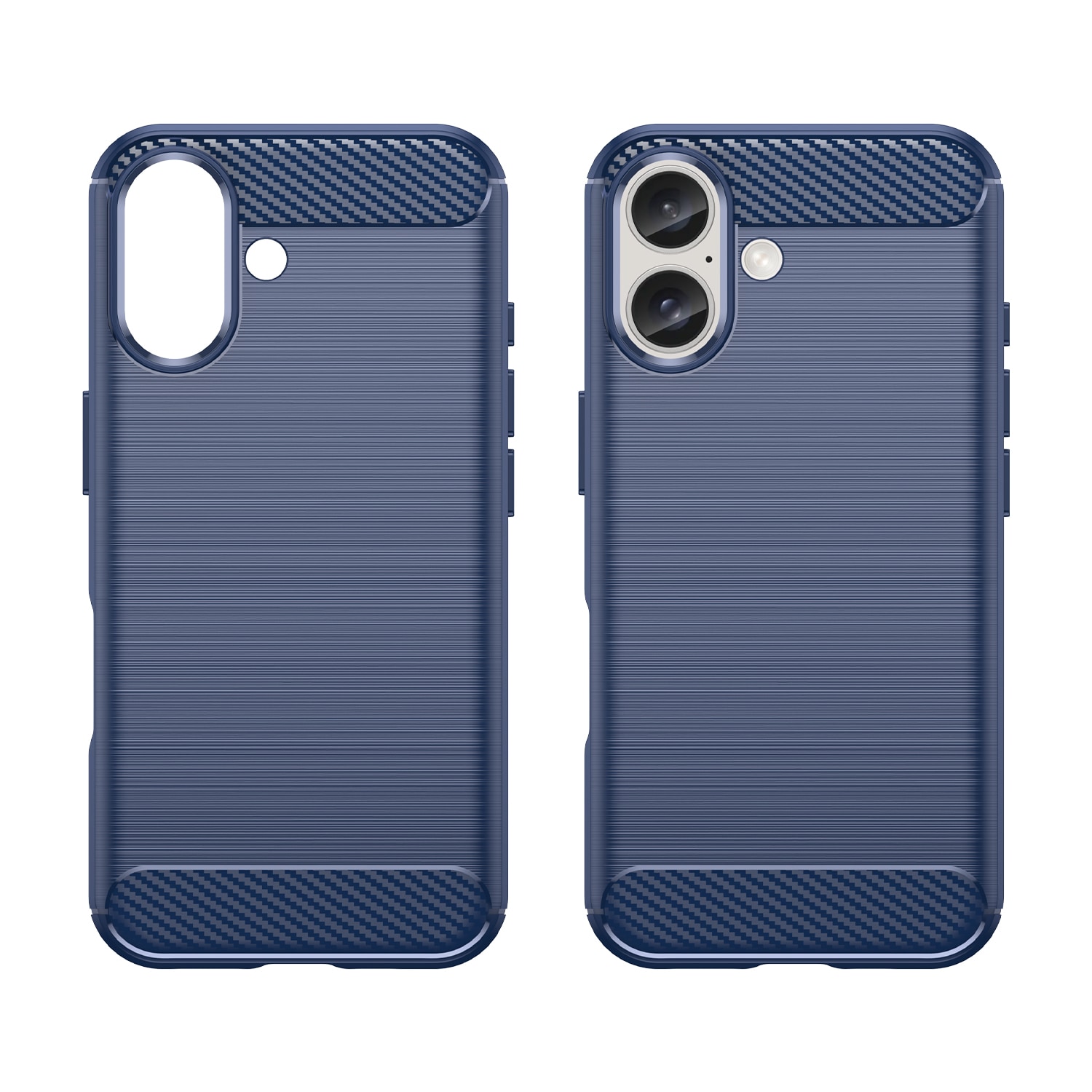 Karbonveske for iPhone 16 Plus - Blå