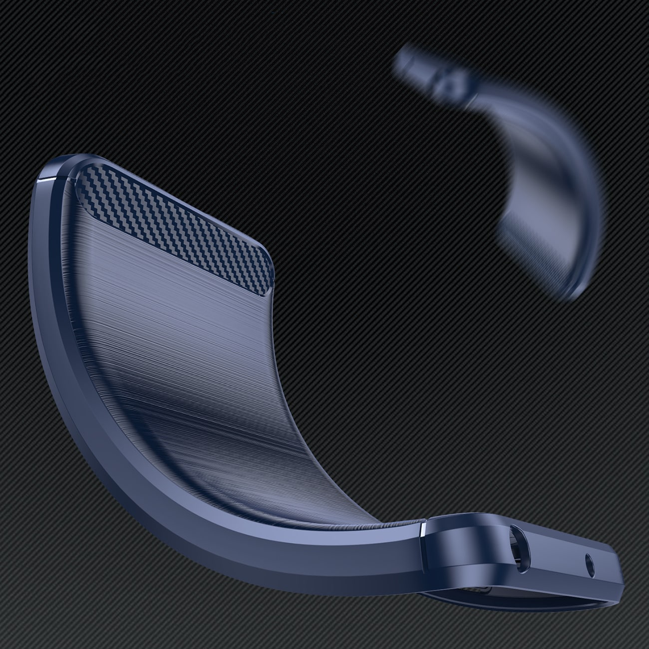 Karbonveske for iPhone 16 Plus - Blå