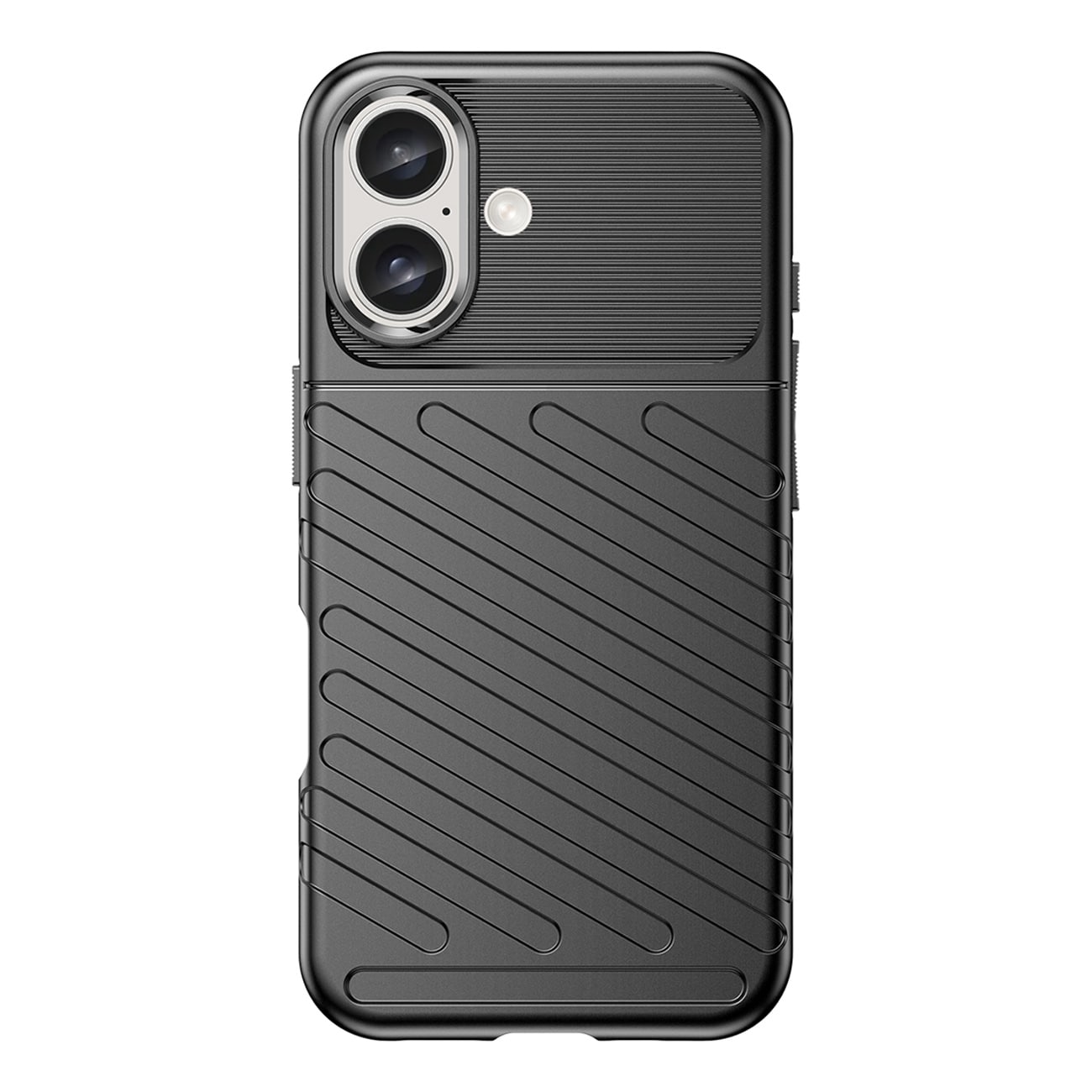 Thunder Case for iPhone 16 Plus silikonveske - svart