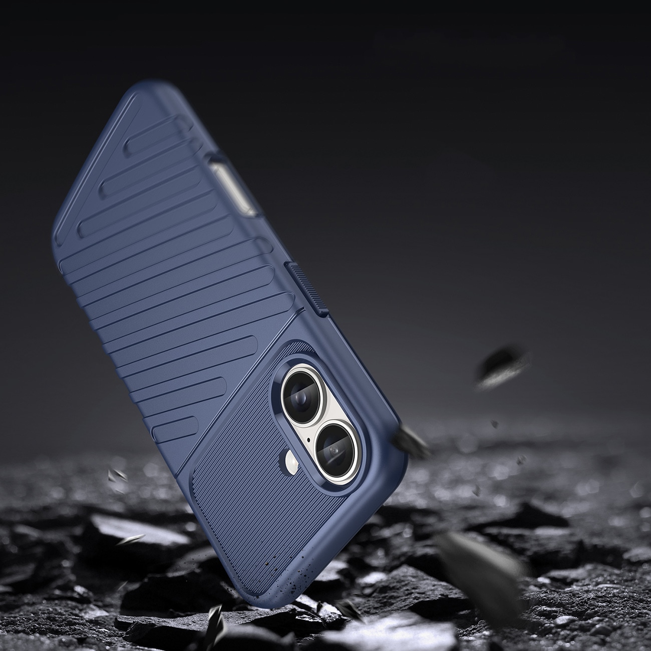 Thunder Case for iPhone 16 Silikonveske - blå