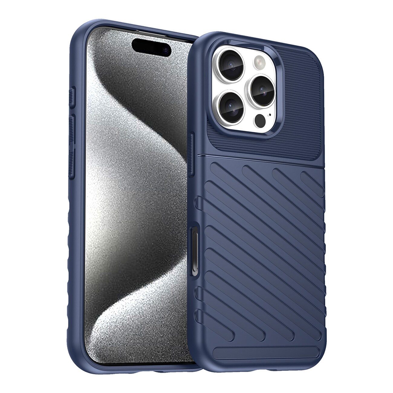 Thunder Case for iPhone 16 Pro silikonveske - blå
