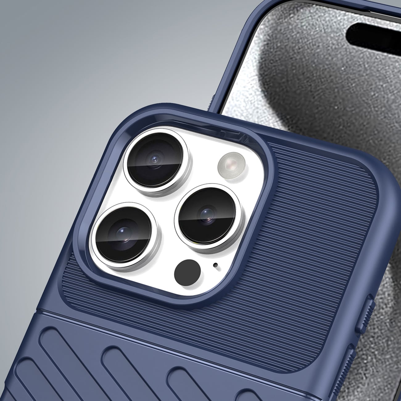Thunder Case for iPhone 16 Pro Max silikonveske - blå
