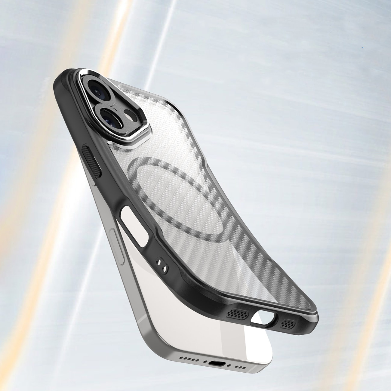 Leading Series MagSafe silikonetui for iPhone 16 - svart
