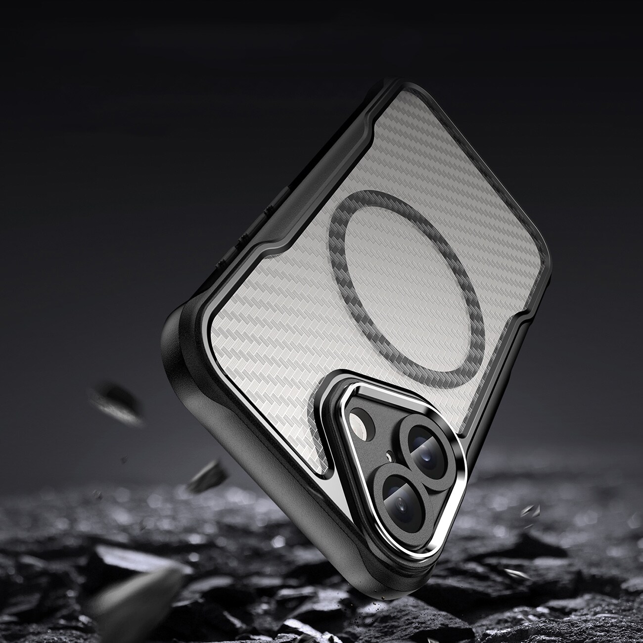 Leading Series MagSafe silikonetui for iPhone 16 - svart