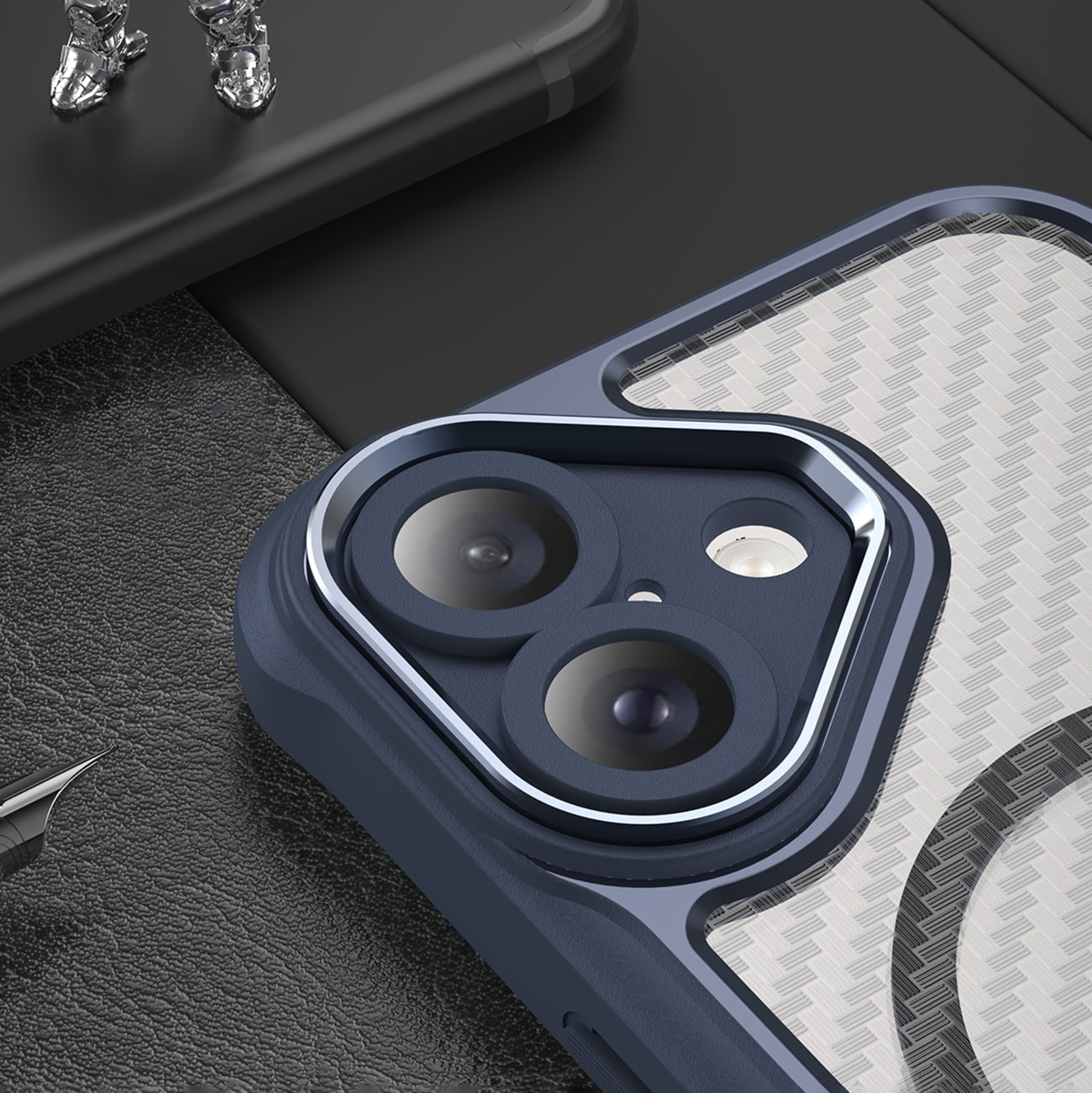 Leading Series MagSafe silikonetui for iPhone 16 - Blå