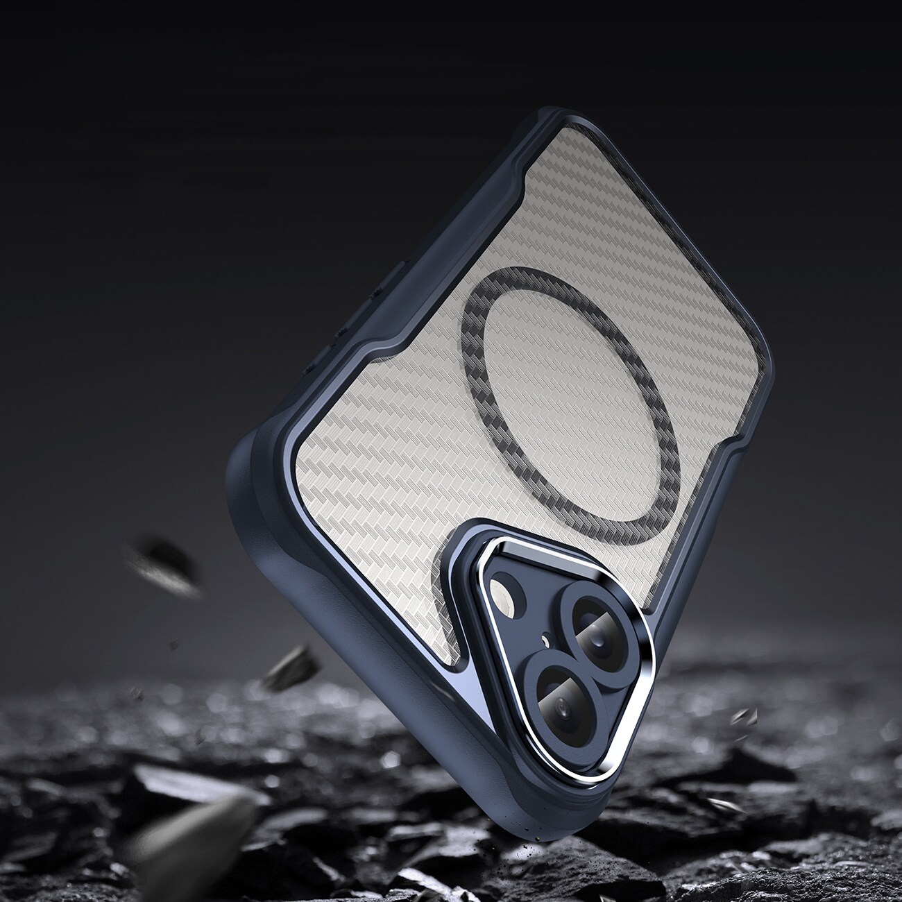Leading Series MagSafe silikonetui for iPhone 16 - Blå