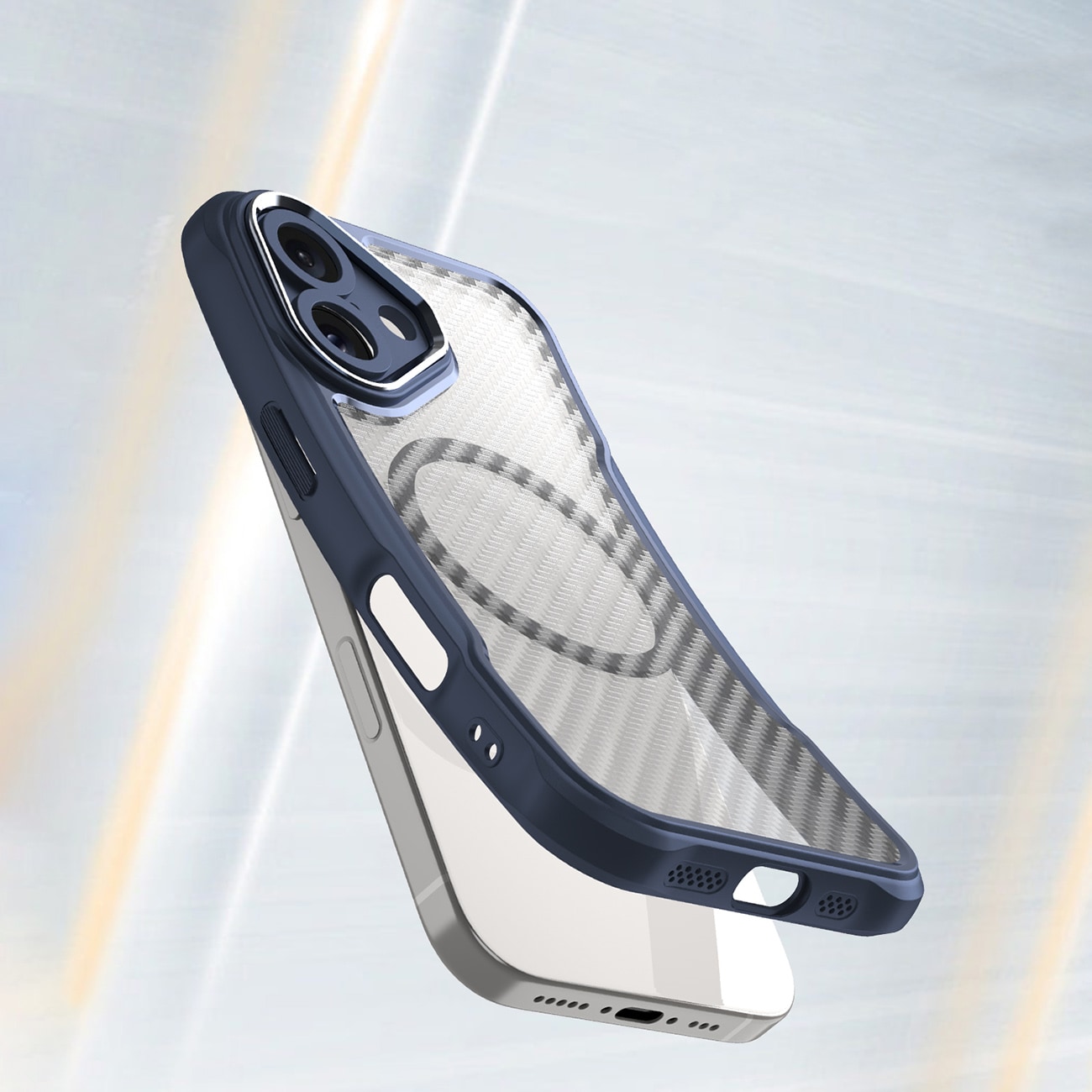 Leading Series MagSafe silikonetui for iPhone 16 Plus - blå