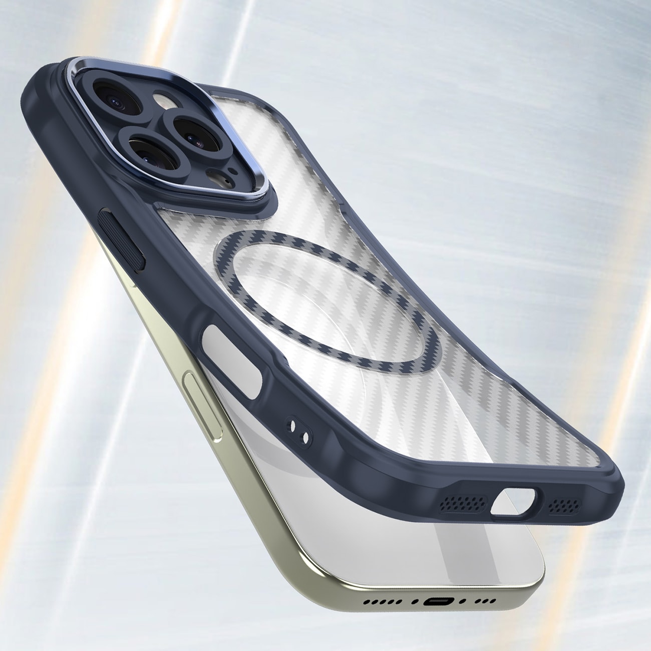 Leading Series MagSafe silikonetui for iPhone 16 Pro - blå