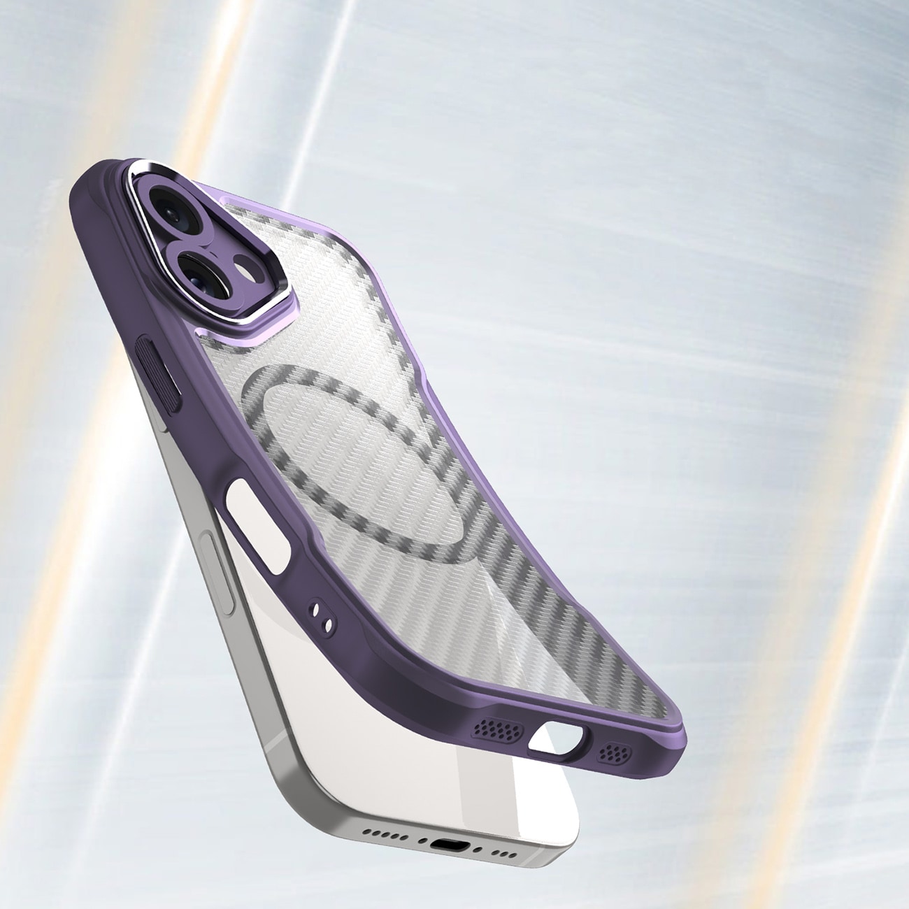 Leading Series MagSafe silikonetui for iPhone 16 Plus - Lilla
