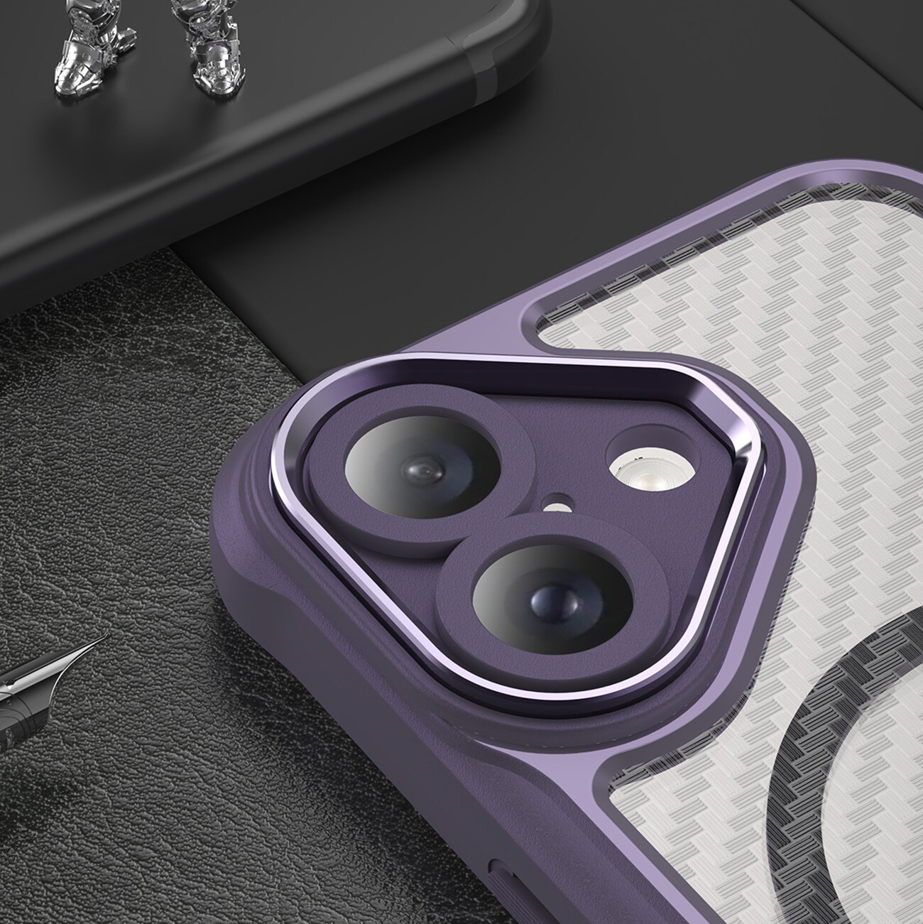 Leading Series MagSafe silikonetui for iPhone 16 Plus - Lilla