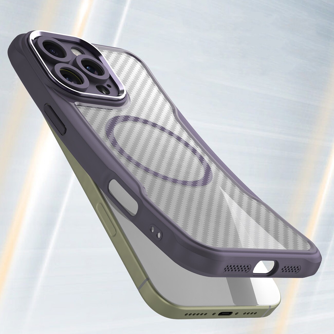 Leading Series MagSafe silikonetui for iPhone 16 Pro Max - Lilla
