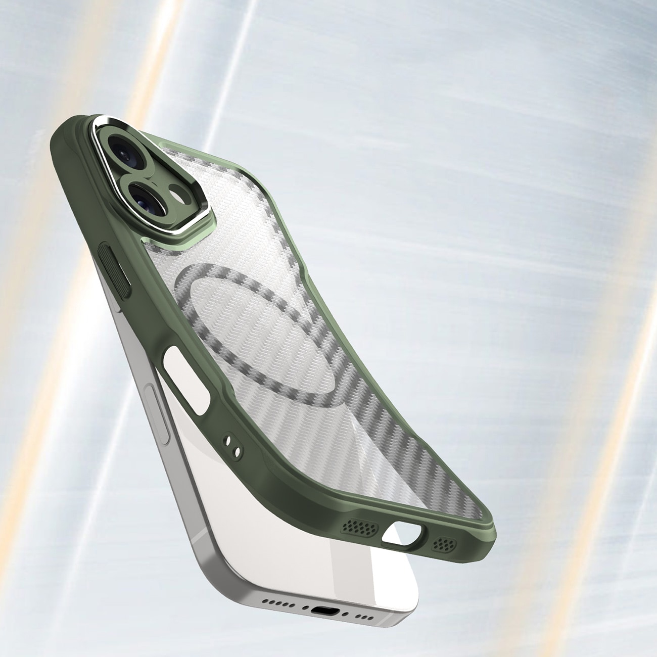 Leading Series MagSafe silikonetui for iPhone 16 - grønn