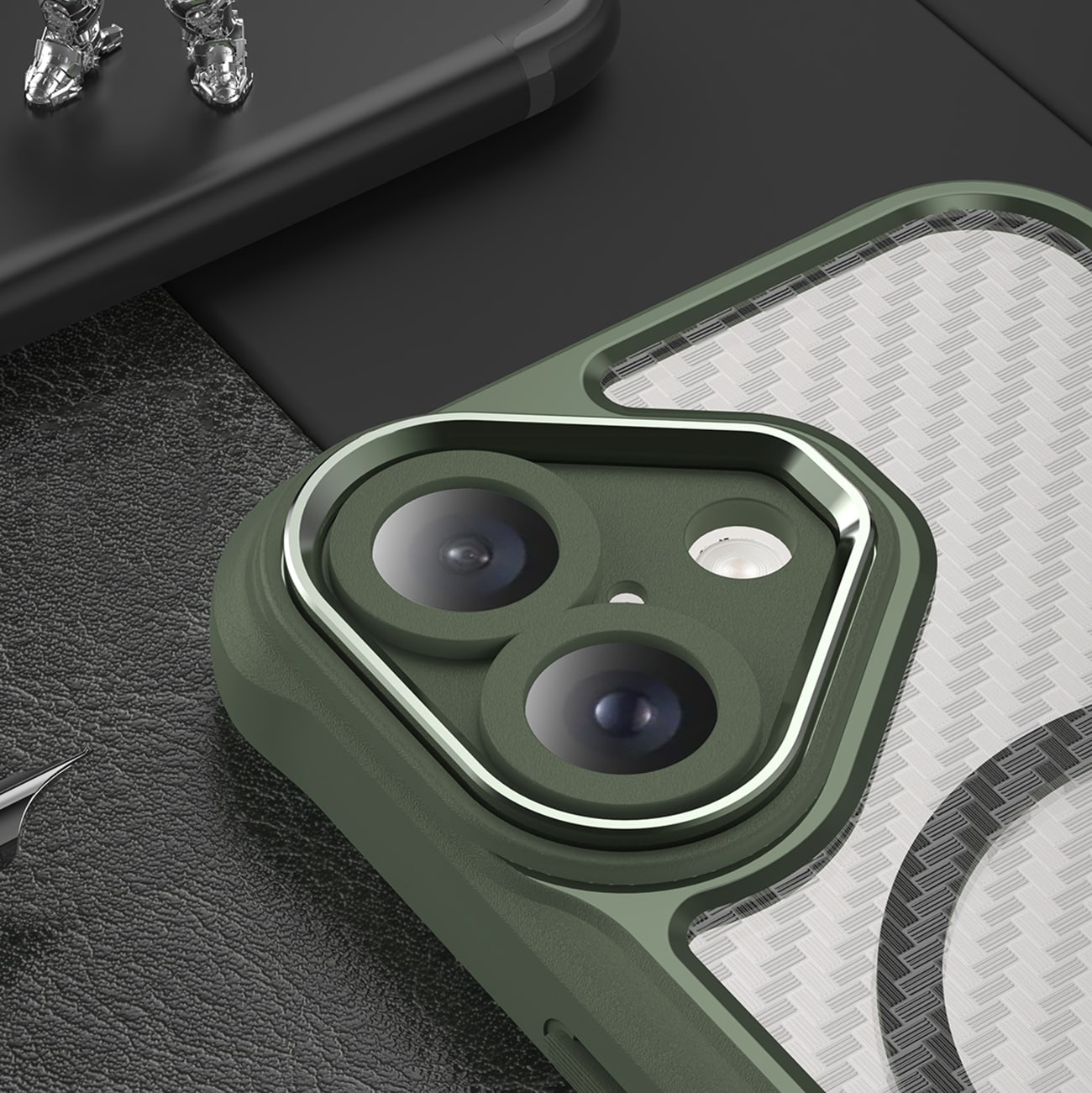 Leading Series MagSafe silikonetui for iPhone 16 - grønn