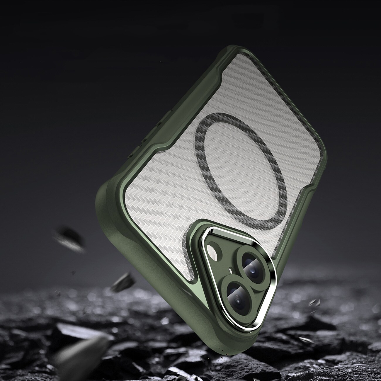 Leading Series MagSafe silikonetui for iPhone 16 - grønn