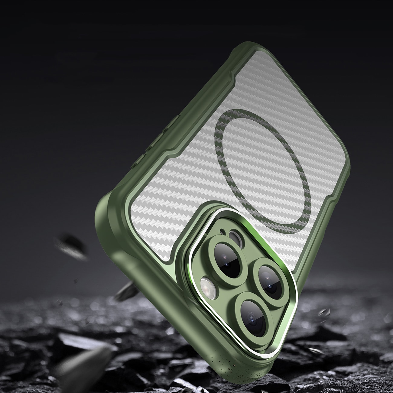 Leading Series MagSafe silikonetui for iPhone 16 Pro Max - grønn