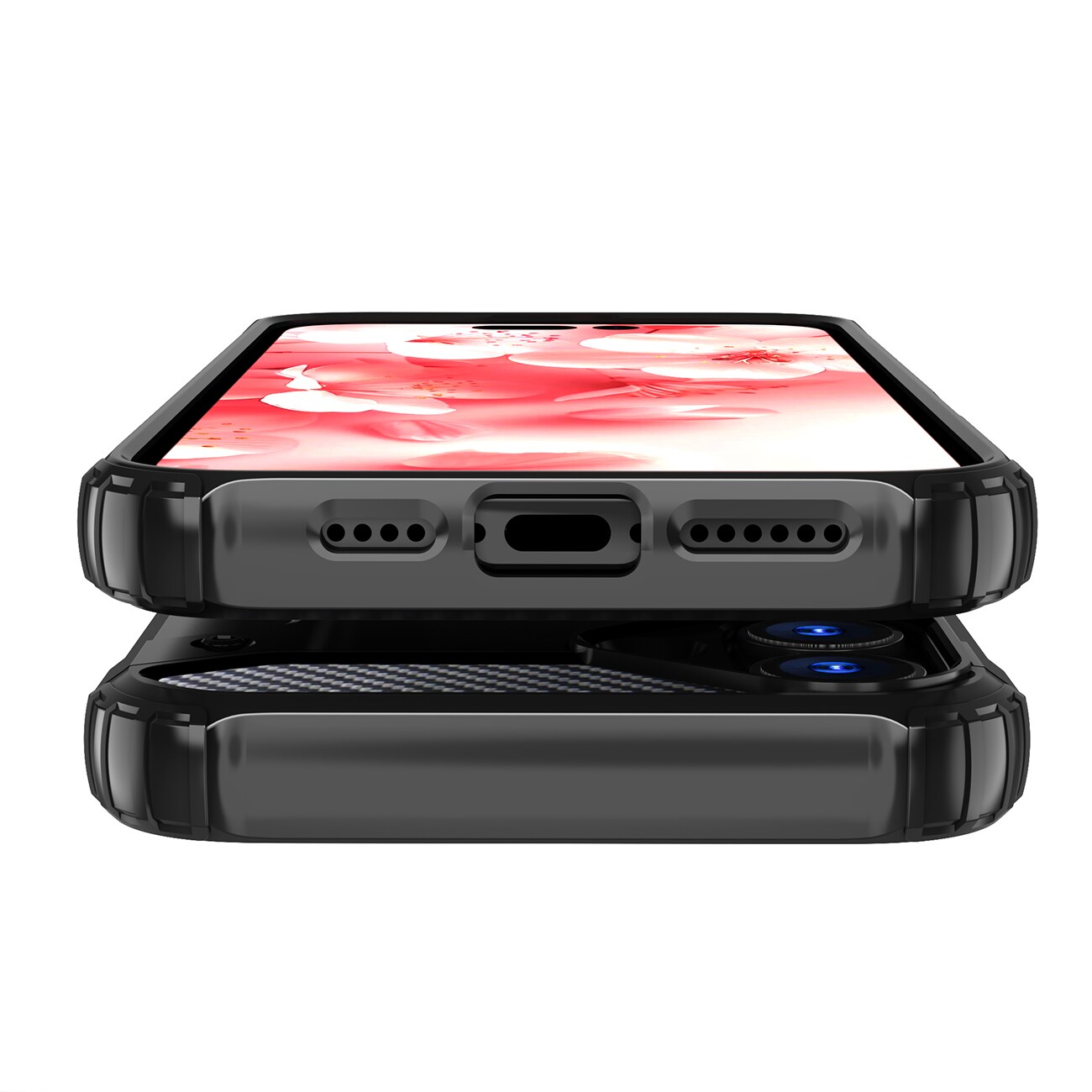 Hybrid Armor iPhone 16-etui - svart