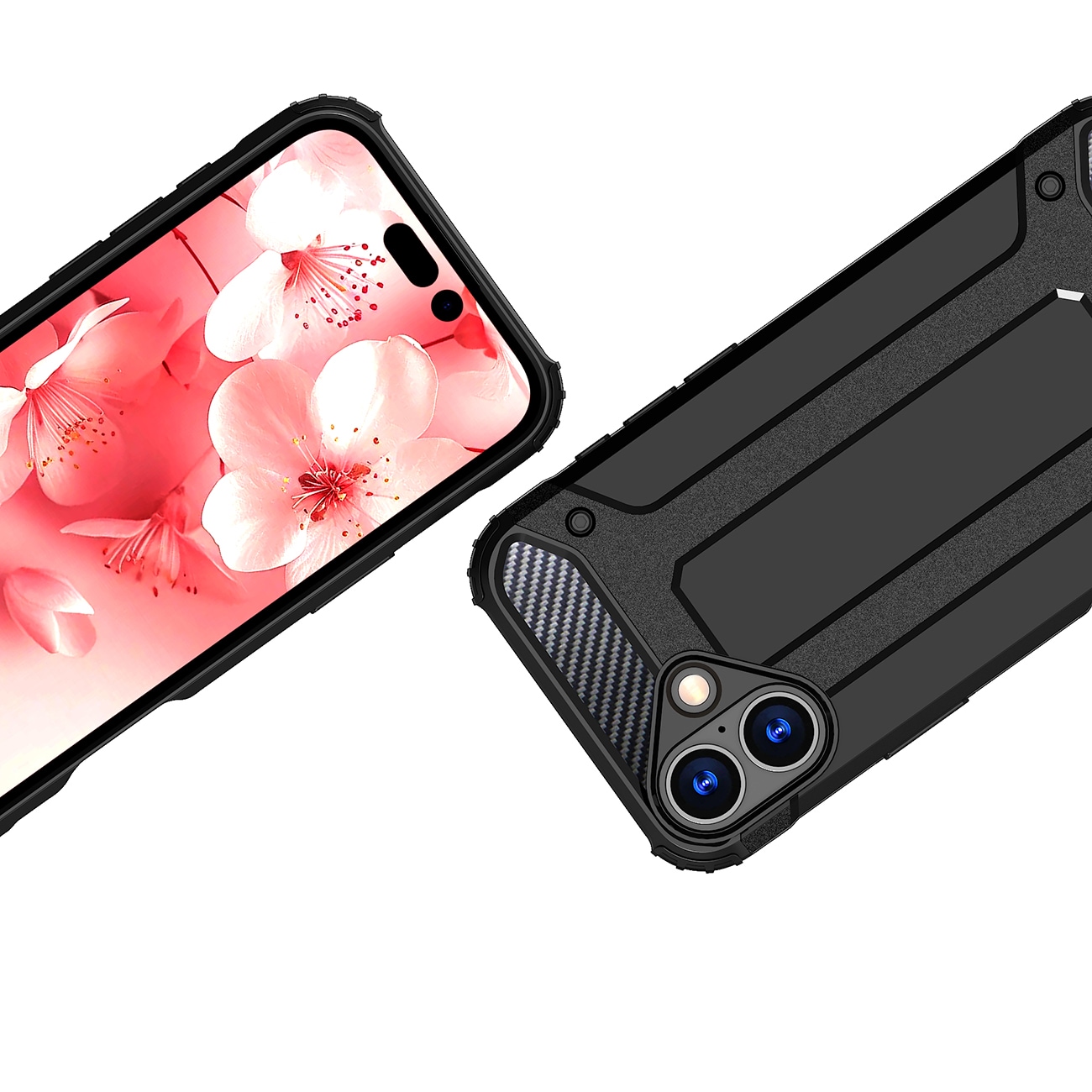 Hybrid Armor iPhone 16 Plus-etui - svart