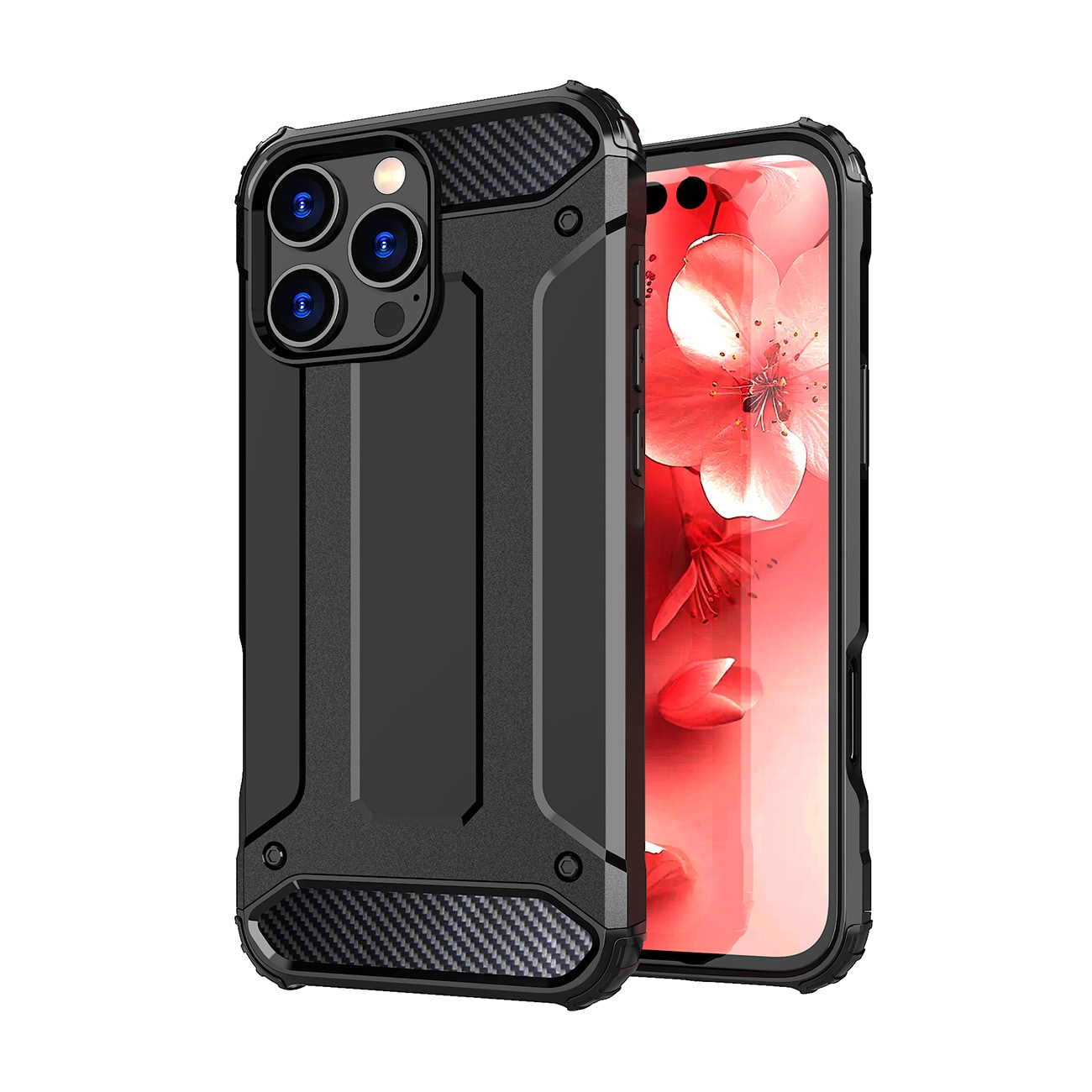 Hybrid Armor iPhone 16 Pro-etui - svart
