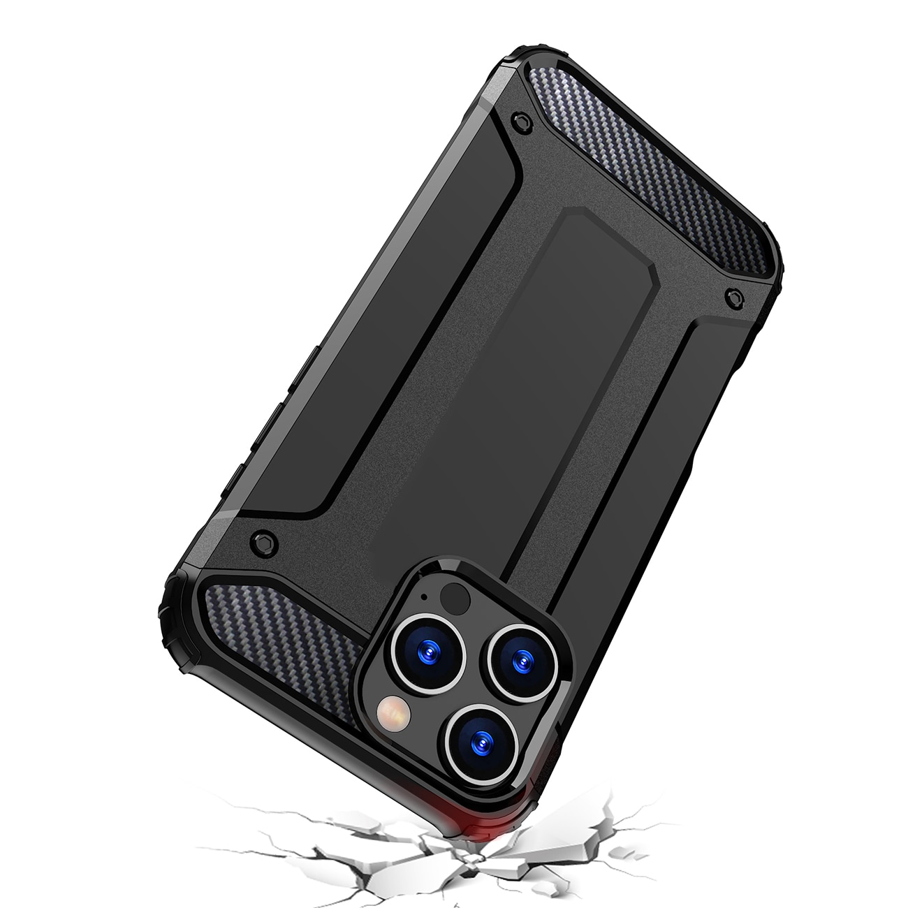Hybrid Armor iPhone 16 Pro-etui - svart