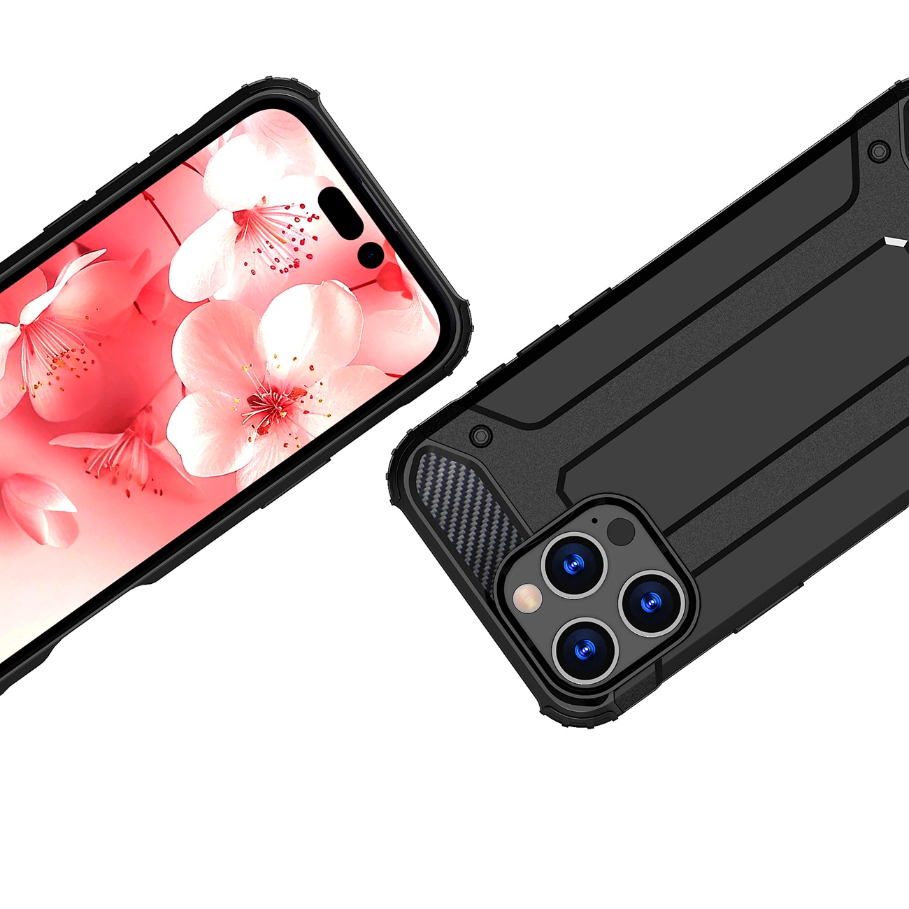 Hybrid Armor iPhone 16 Pro Max-etui - svart