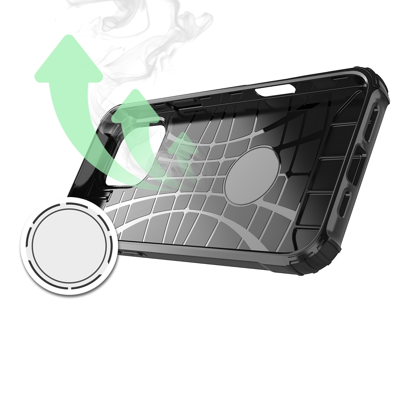 Hybrid Armor iPhone 16 Pro Max-etui - svart