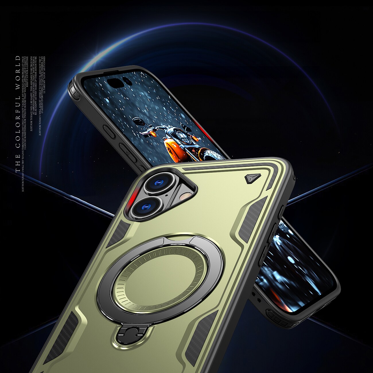 Hybrid Armor Trendy-etui med MagSafe for iPhone 16 Plus - Grønn