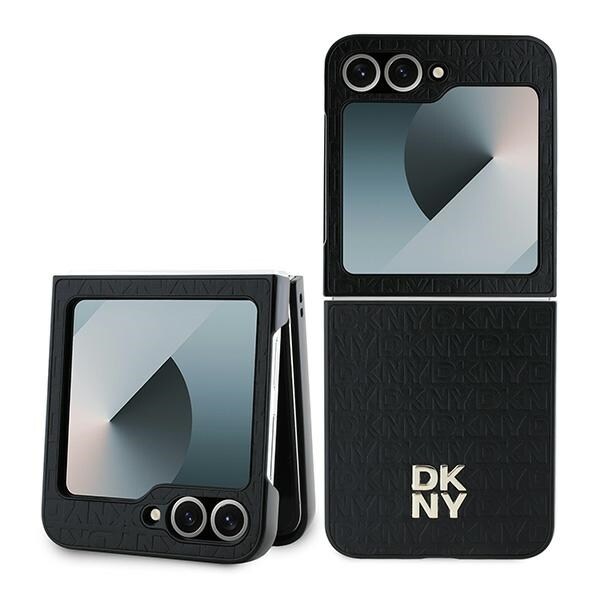 DKNY Repeat Pattern Stack Logo Case for Samsung Galaxy Z Flip6 - Svart