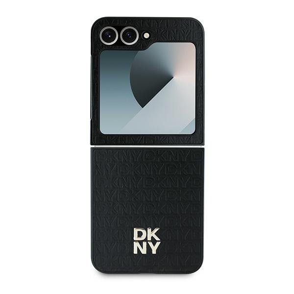 DKNY Repeat Pattern Stack Logo Case for Samsung Galaxy Z Flip6 - Svart