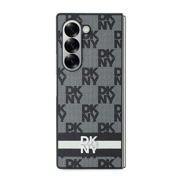 DKNY rutete mønster trykt striper etui for Samsung Galaxy Z Fold 6 - svart
