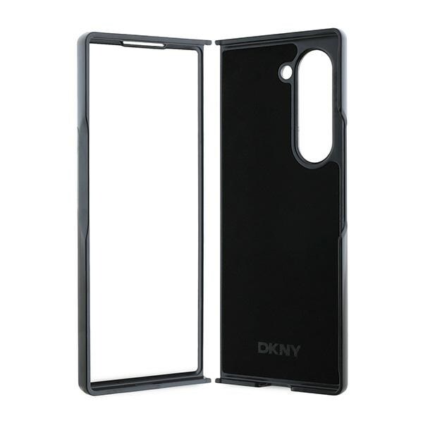 DKNY rutete mønster trykt striper etui for Samsung Galaxy Z Fold 6 - svart
